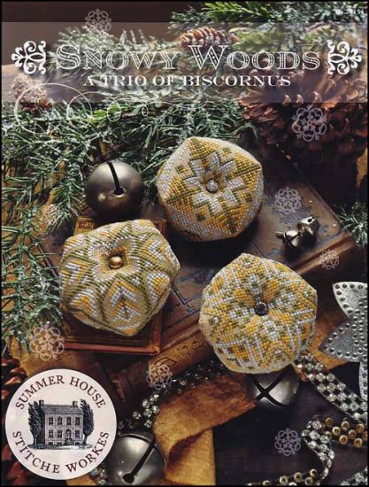 Snowy Woods A Trio of Biscornus by Summer House Stitche Workes