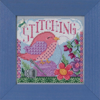 Stitching Beaded Cross Stitch Kit by Mill Hill