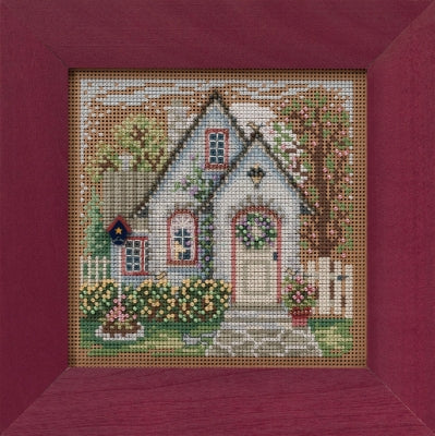 Summer Cottage Beaded Cross Stitch Kit by Mill Hill
