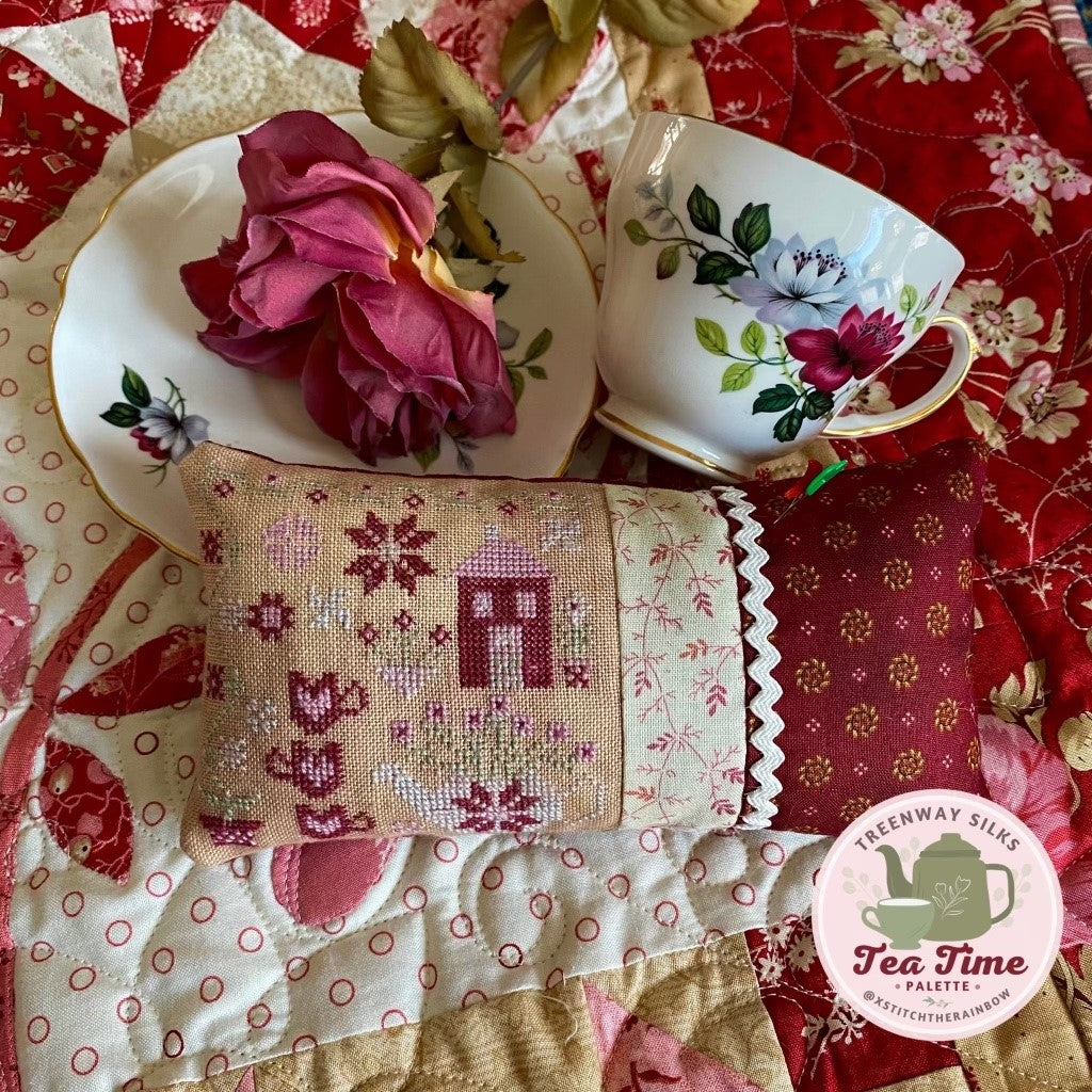 Tea Garden Pin Pillow by Pansy Quilts and Stitchery