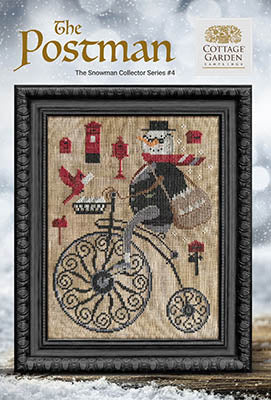 The Postman The Snowman  Collector Series #4 The Needle by Cottage Garden Samplings