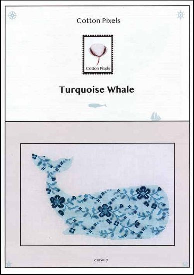 Turquoise Whale by Cotton Pixels