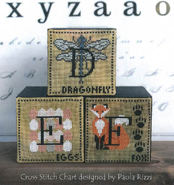 When I Think of "D,E,F" Dragonfly, Eggs, Fox by Puntini Puntini