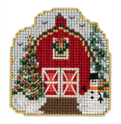 Winter Barn Beaded Cross Stitch Kit by Mill Hill