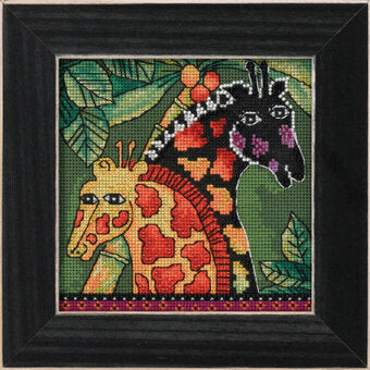 Giraffe  Laurel Burch Cross Stitch Kit by Mill HIll