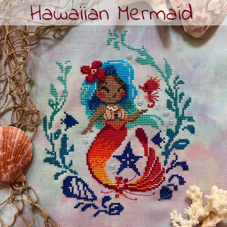 Hawaiian Mermaid by Autumn Lane Stitchery
