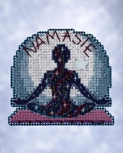 Namaste Beaded Cross Stitch Kit by Mill HIll